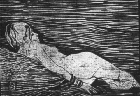 Nude, 1988, woodcut