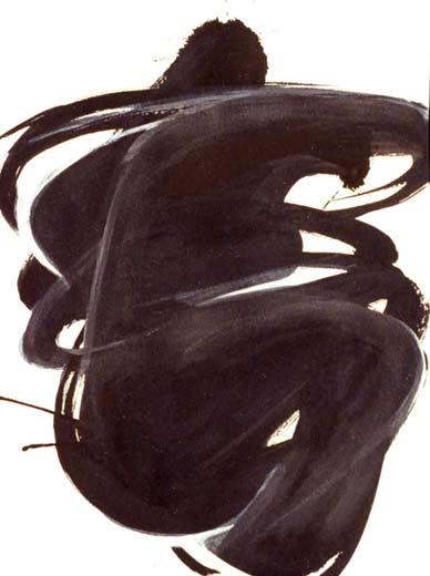 Woman turning, 1993, ink with brush