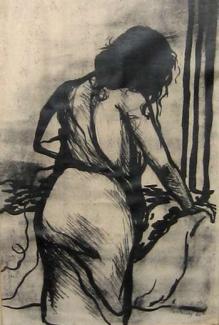 Mother Ironing, 1964, lithograph