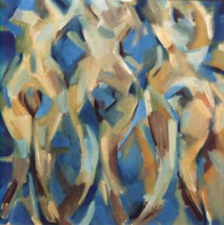 Pegs on Blue, 1980, oil on canvas