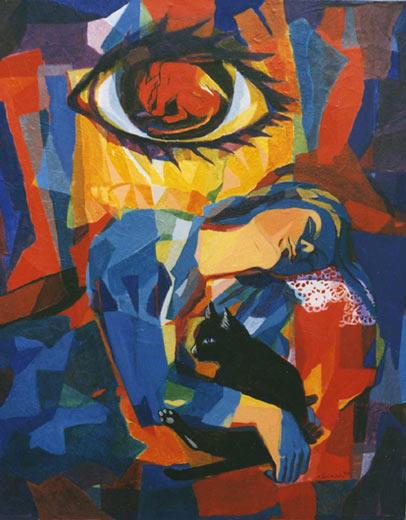 Alice Dreaming, 1990, collage and acrylic on canvas